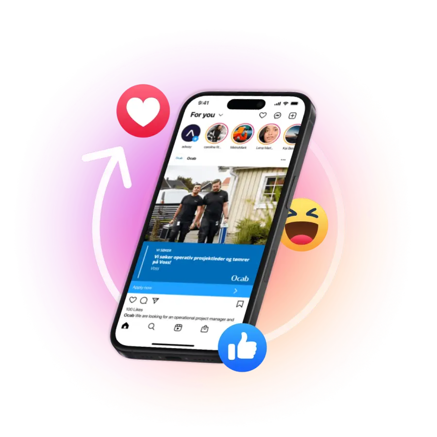 Social-first recruiting strategy across Meta, Instagram, TikTok and LinkedIn