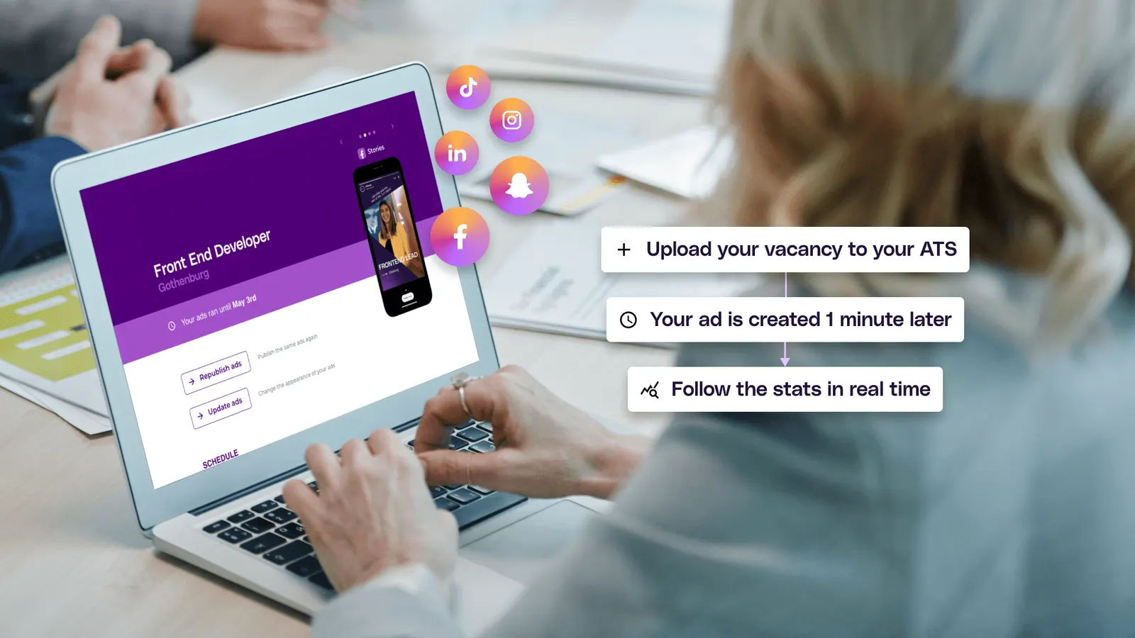 Screen showcasing the Adway connect portal and how easy it is to use.